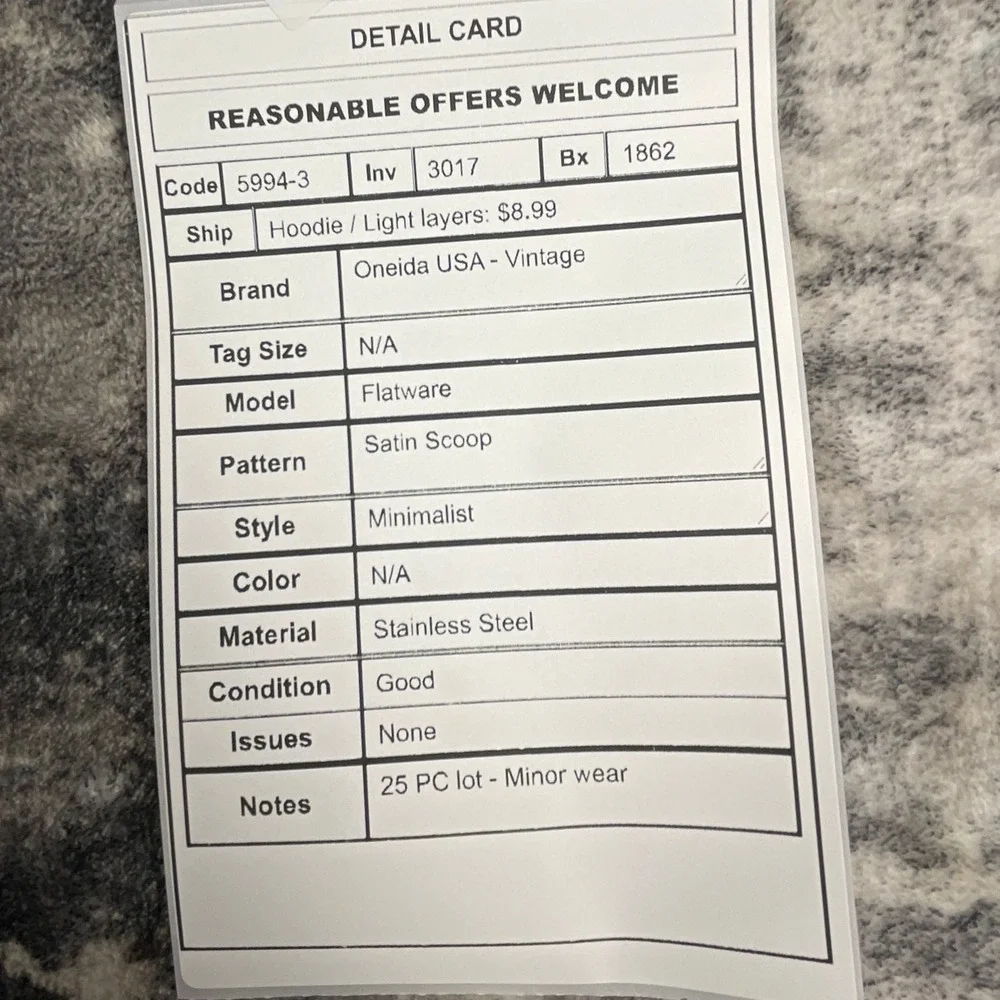 Oneida vtg usa